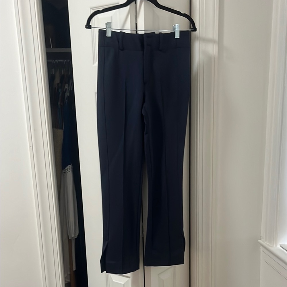 AYR Women's Navy Straight-Leg Trousers